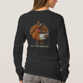 Grappige STEM-Analist Robot Turkije Thanksgiving C T-shirt (Achterkant)