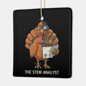 Grappige STEM-Analytische Robot Kalkoen Kerstgesch Keramisch Ornament (Links)