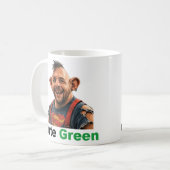 Grappige Stem Groene Mok Zack Polanski Parodie Pol (Voorkant links)