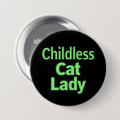 Grappige Stem Kat Dame Zonder Kinderen 2024 Ronde Button 7,6 Cm (Voorkant /achterkant)