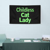 Grappige Stem Kat Dame Zonder Kinderen 2024 Spandoek (Beurs)
