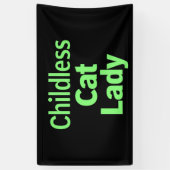 Grappige Stem Kat Dame Zonder Kinderen 2024 Spandoek (Verticaal)