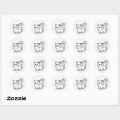 Grappige Stemming Kat Esthetiek Ronde Sticker (Vel)