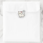 Grappige Stemming Kat Esthetiek Ronde Sticker (Tas)