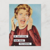 Grappige stemming vergiftiging vrouw briefkaart (Voorkant)