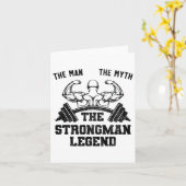 Grappige sterke man Het Man De mythe De sterke man Kaart (Gele Bloem)
