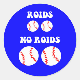 Grappige steroïden honkbal ronde sticker