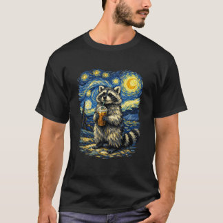 Grappige Sterrenwasbeer Iced Coffee Sarcastische G T-shirt