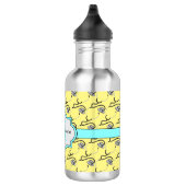 Grappige stethoscopen voor artsen op gele naam waterfles  (Rechts)