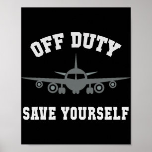 Grappige stewardess buiten dienst Red jezelf Piloo Poster