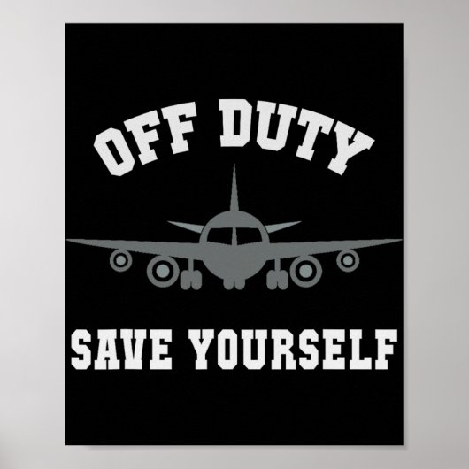 Grappige stewardess buiten dienst Red jezelf Piloo Poster (Voorkant)