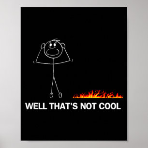 Grappige Stick Figure Die Geen Humor Is Poster