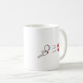 Grappige Stick Figure Liefde Magnet Koffiemok (Voorkant rechts)
