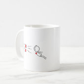 Grappige Stick Figure Liefde Magnet Koffiemok (Voorkant links)