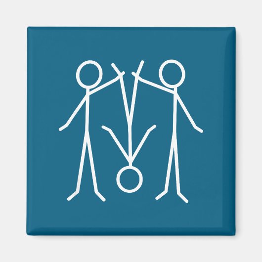 Grappige Stick Figure Magneet (Voorkant)
