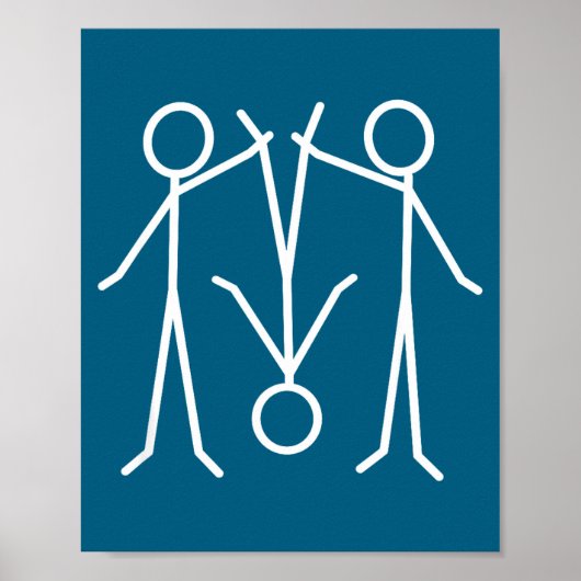 Grappige Stick Figure Poster (Voorkant)