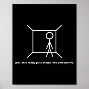 Grappige Stick Figure Pun Noviteit Sarcastische Co Poster