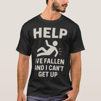 Grappige Stick Figure Valt Hulp Ik Ben Gevallen En T-shirt