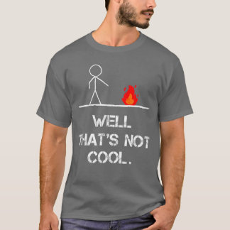 Grappige Stick Man Wellhats Niet Cool Vintage Pune T-shirt