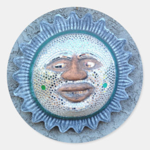 grappige sticker aan de zon