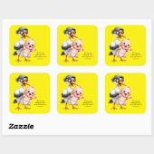 Grappige sticker baby shower verstelbaar (Vel)