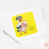 Grappige sticker baby shower verstelbaar (Envelop)