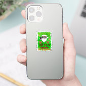 Grappige Sticker Kerstman bel me of sms me (Telefoon)