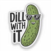Grappige Sticker Met Augurk Punt Vinyl (Voorkant)