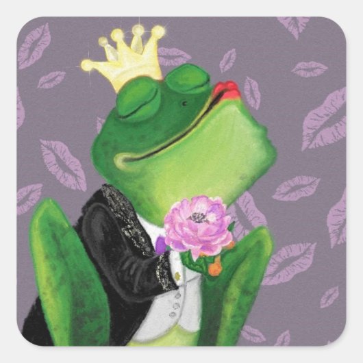 Grappige Sticker met Frog Prince (Voorkant)