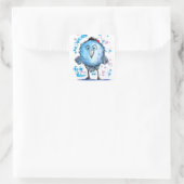 Grappige Sticker met Schattigee Blue Bird - aanpas (Tas)