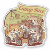 Grappige Sticker met Schattigee kleine Kittens op  (Voorkant)