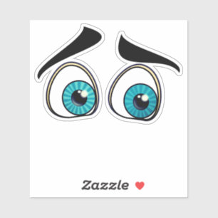 Grappige Sticker met Surprised Eyes - 