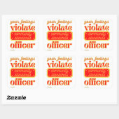 grappige sticker "UW GEVOELEN..." (Vel)