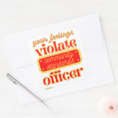 grappige sticker "UW GEVOELEN..." (Envelop)