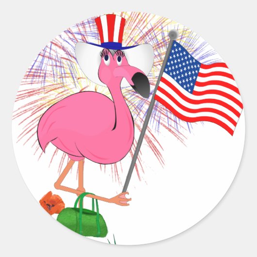 Grappige Sticker van 4 juli (Voorkant)