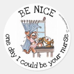 Grappige sticker voor verpleegkundige week
