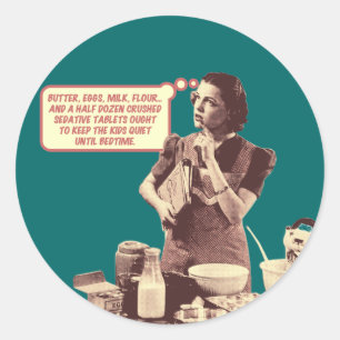 Grappige Stickers - Retro Mom Sleepytime Cake