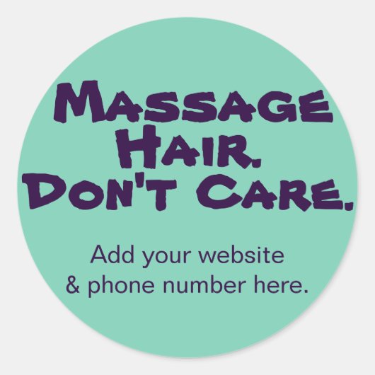 Grappige Stickers voor Massage Cliënten (Voorkant)