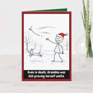 Grappige stickman kerstkaart kaart