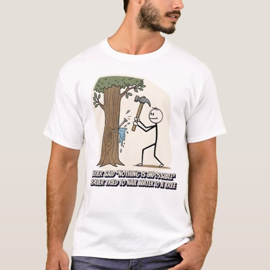 Grappige stickman slogan t-shirt (Voorkant)