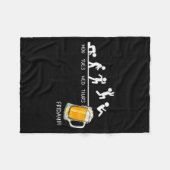 Grappige Stickman Springende Bier Dagen Van De Wee Fleece Deken (Voorkant (Horizontaal))