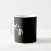 Grappige Stickman Springende Bier Dagen Van De Wee Koffiemok (Voorkant links)