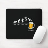 Grappige Stickman Springende Bier Dagen Van De Wee Muismat (Met muis)