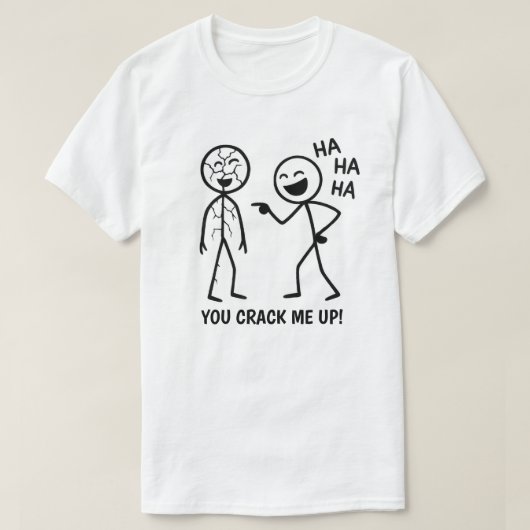 Grappige Stickman Unisex T-shirt (Design voorkant)