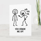 Grappige Stickman Verjaardag Kaart (Voorkant)