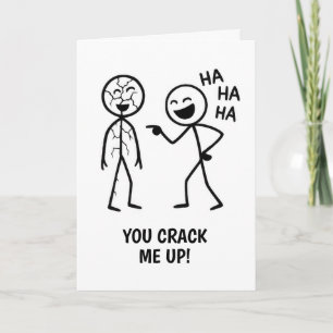 Grappige Stickman Verjaardag Kaart