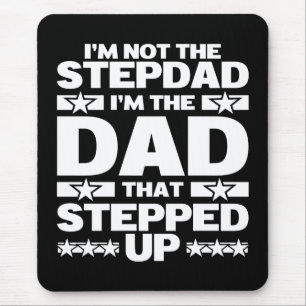 Grappige stiefvader papa die de bonus papa heeft o muismat