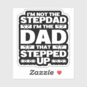 Grappige stiefvader papa die de bonus papa overtro sticker (Vel)