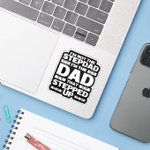 Grappige stiefvader papa die de bonus papa overtro sticker (Laptop met iPhone)