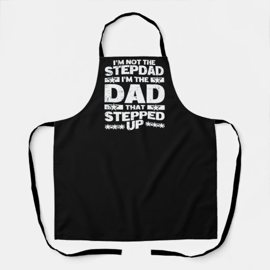 Grappige stiefvader papa die stapte bonus papa schort (Voorkant)